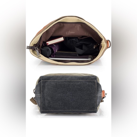 SNUG STAR Canvas Striped CrossBody Shoulder Bag/Purse/Backpack - Picture 8 of 8